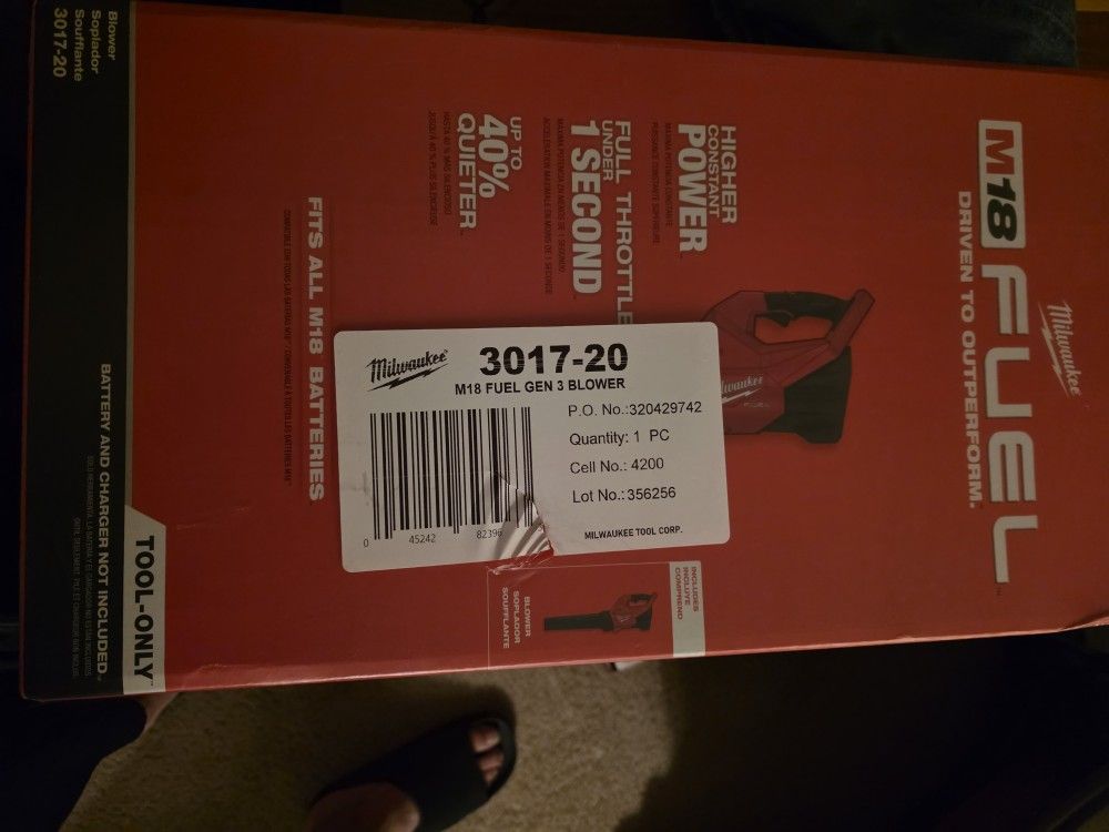 Milwaukee Fuel M18 Leafs Blower Tool Only Pick Up Concord