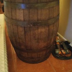Authentic Whiskey Barrel Table 