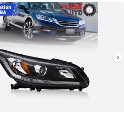 For 2013-2015Honda Accord Halogen Headlight Headlamp W/O LED DRL Passenger Right