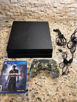 Sony PlayStation 4 CUH-1215A 500GB Black Console WithController And Cables