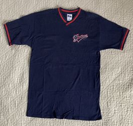 VTG Pro Player 1990s N.Y. Yankees LOGO V-Neck Shirt Large 100% Cotton BASEBALL