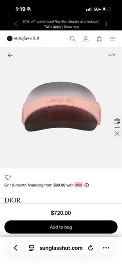 Dior Visor Hat