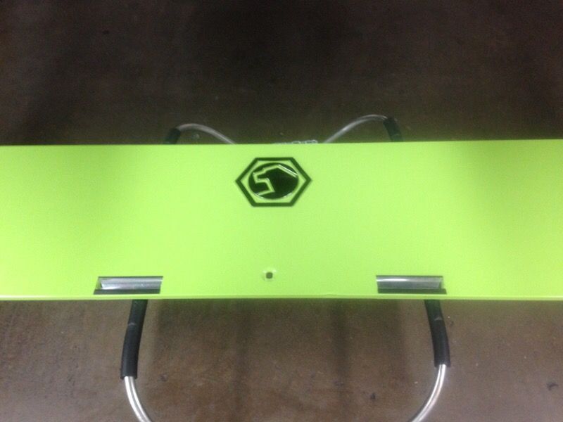 Matco 4s toolbox 3-bay hutch doors, lime green & black.