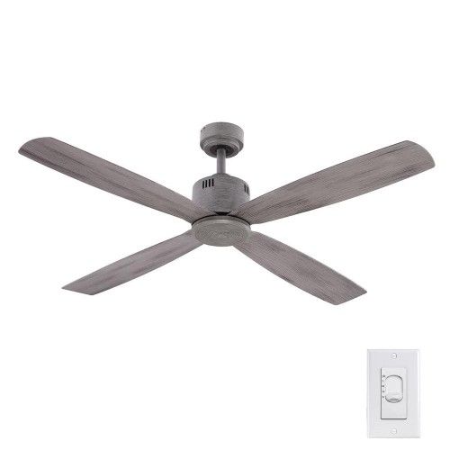 Kitteridge 52 in. Indoor Grey Wood Tone Ceiling Fan