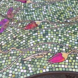 handcrafted mosaic neille olson coffee table