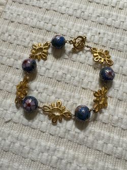BEAUTIFUL VINTAGE CLOISONNE BEADED BRACELET