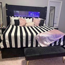 FIREPLACE BEDS - Tall Headboard 🛏️🩶🖤🤍✅