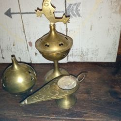 Vintage Brass Incense Burners