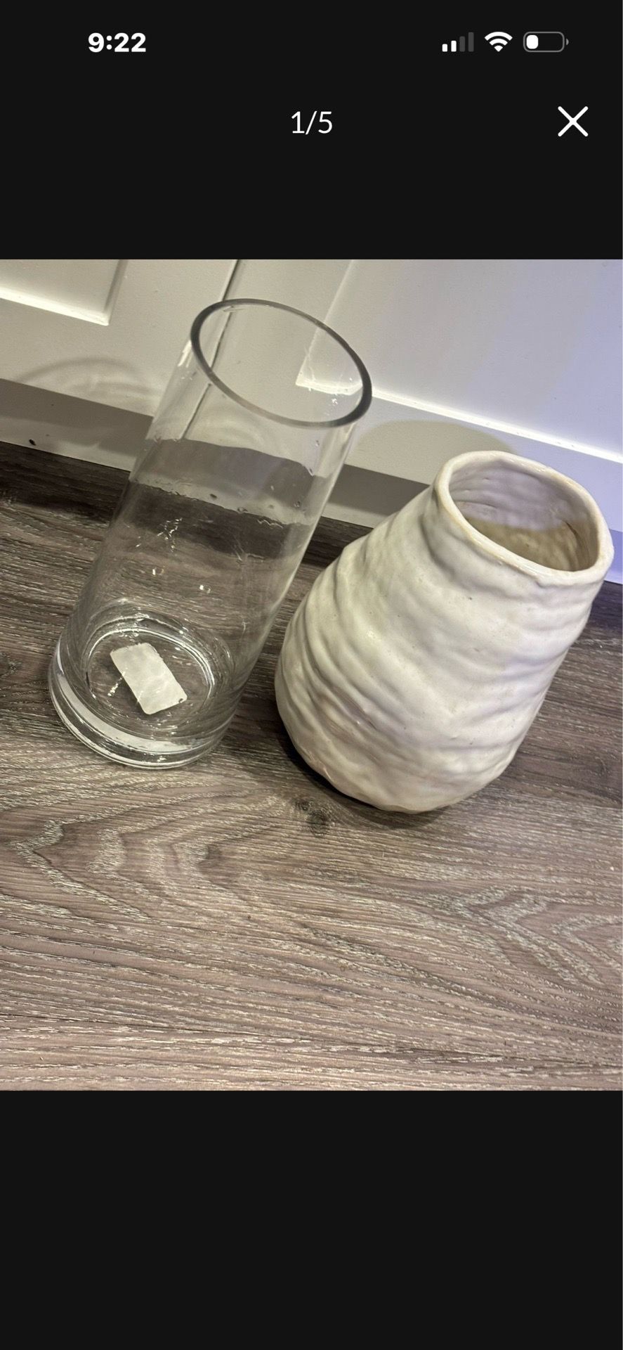 Two vases $5