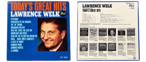 Lawrence Welk Today's Great Hits Vinyl LP