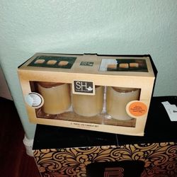 3 Piece LED Candle Set, NEW