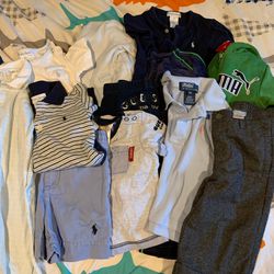 Brand Name Lot Of Baby Clothes  6-9 Mnth Polo, Janie and Jack, Guess,Puma Thumbnail
