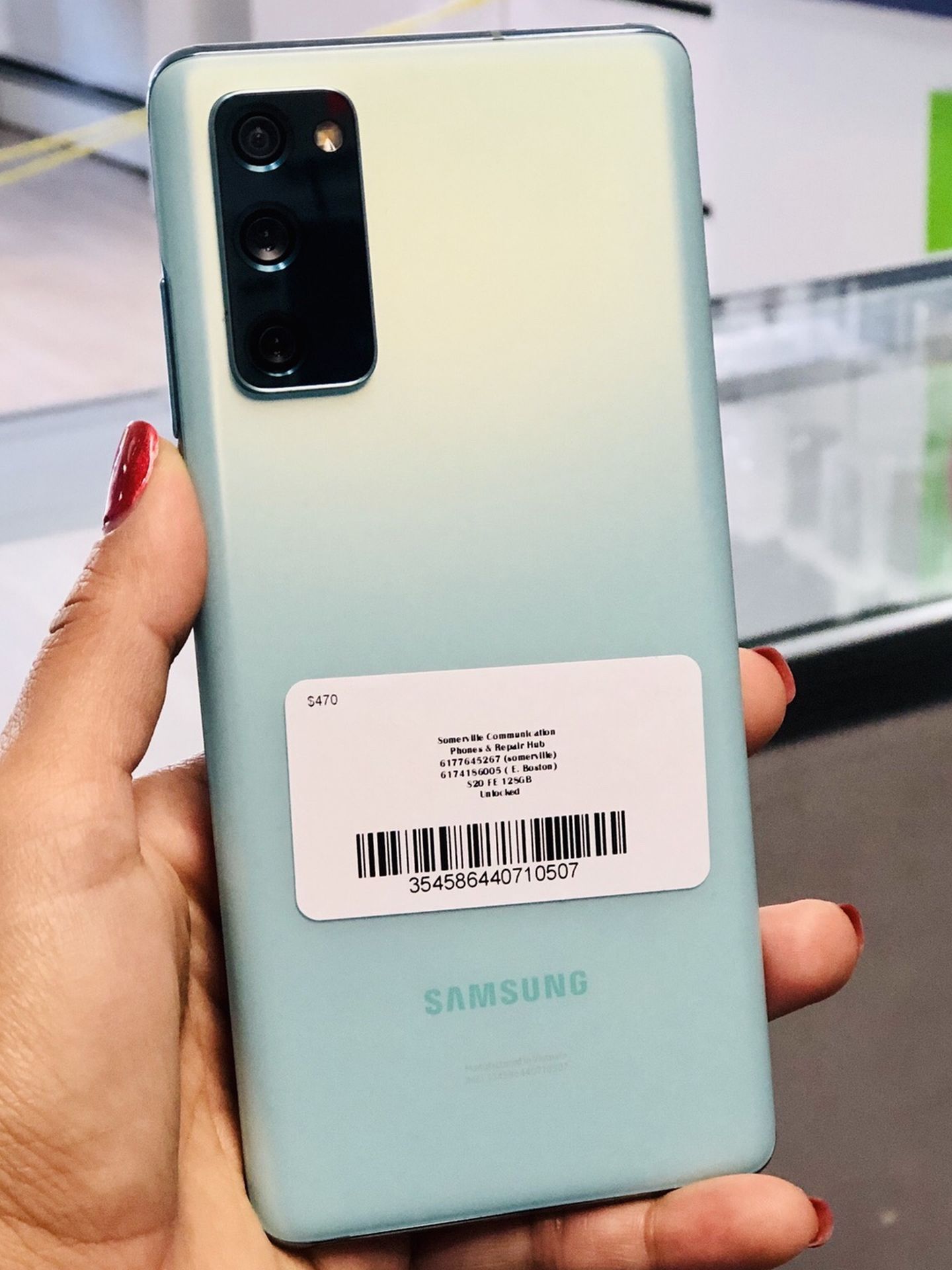 samsung s20FE 5g 128gb unlocked 30 days store warranty