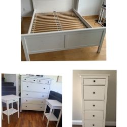 White Stain Bedroom Set