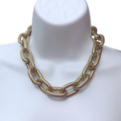 Large Gold Tone Chain Necklace