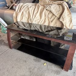 TV Stand Black Glass