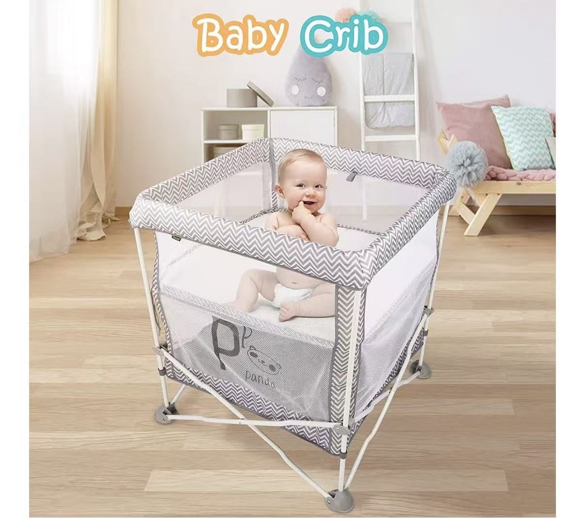 Baby Bassinet,3 in 1 Baby Bassinets Bedside Sleeper with Musical Toy,Bedside Cribs with Storage Basket and Wheels,7 Height Adjustable Easy Folding Bas