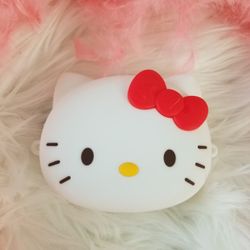 3D Cartoon Silicon Hello Kitty Zipper Coin Purse Key Chain Large cartoon Logo