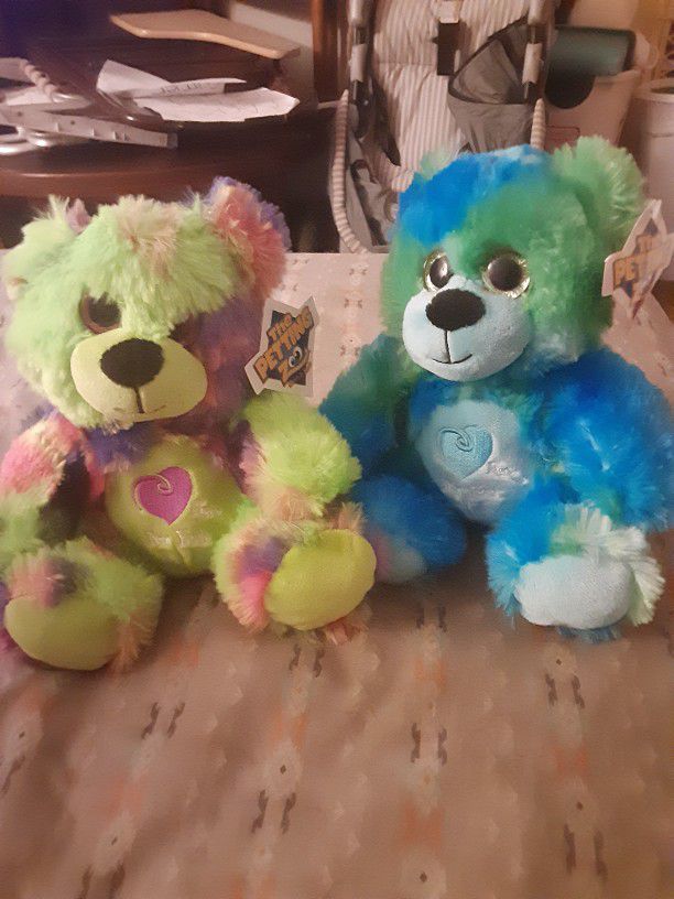 Tye Dye Teddy Bears With Tags Both For $4