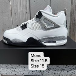 Air Jordan 4 Retro White Cement Men size 11.5 size 15