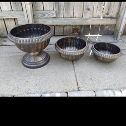 3 Plant Pots "As Is"