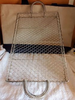 Large Crate And Barrel Heavy Metal Wire Serving Tray & dozens more posts listed here