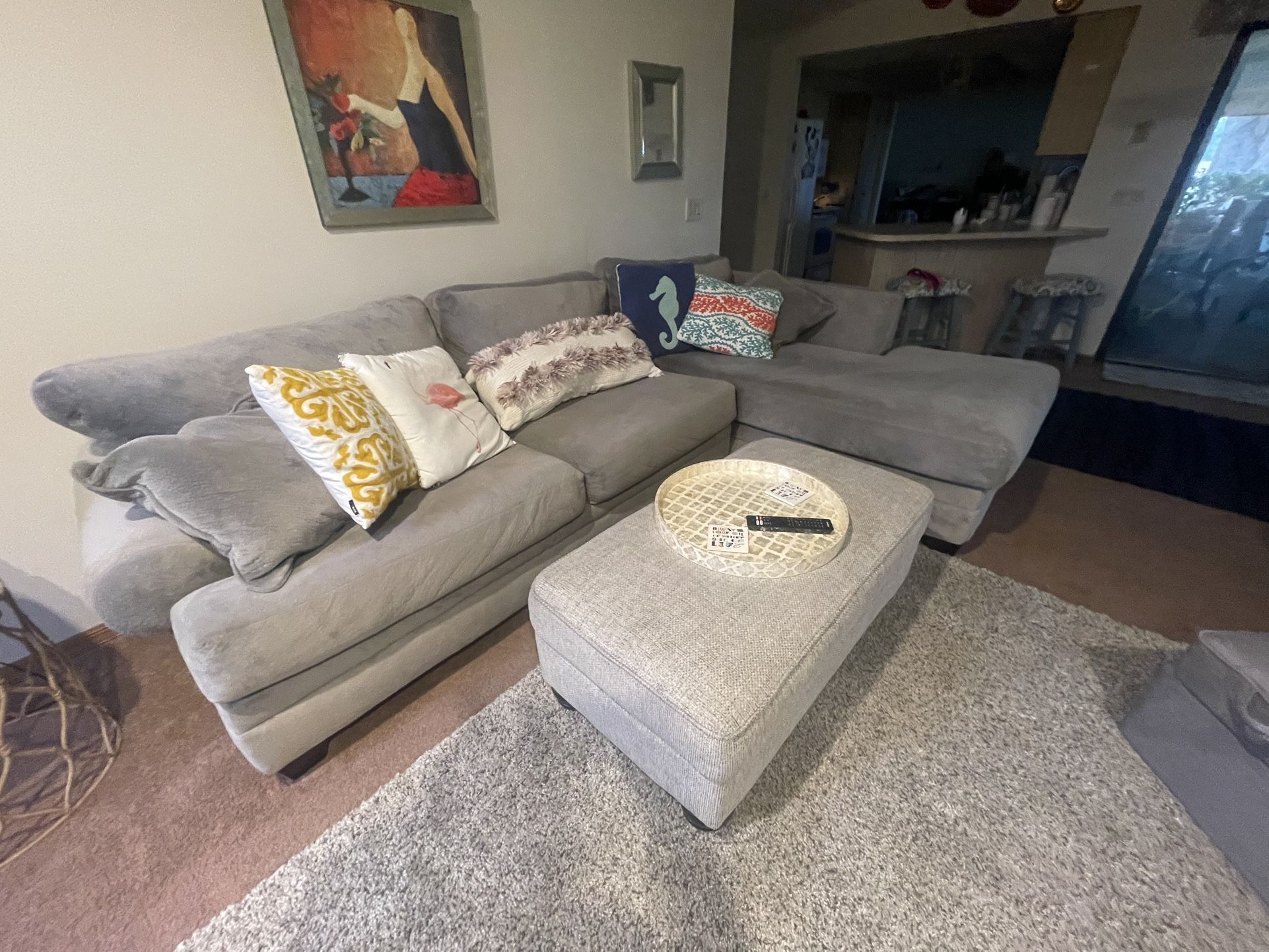 Gray Sectional Couch $75