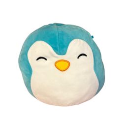Squishmallows Tanner the Teal Penguin Plush – 8” – Blue Penguin – Pre-Owned