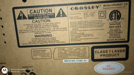 Crosley  radio trun table cd and tape player