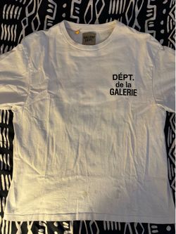 Gallery Dept. White Men's Short Sleeve Cotton Graphic Print Logo T-Shirt