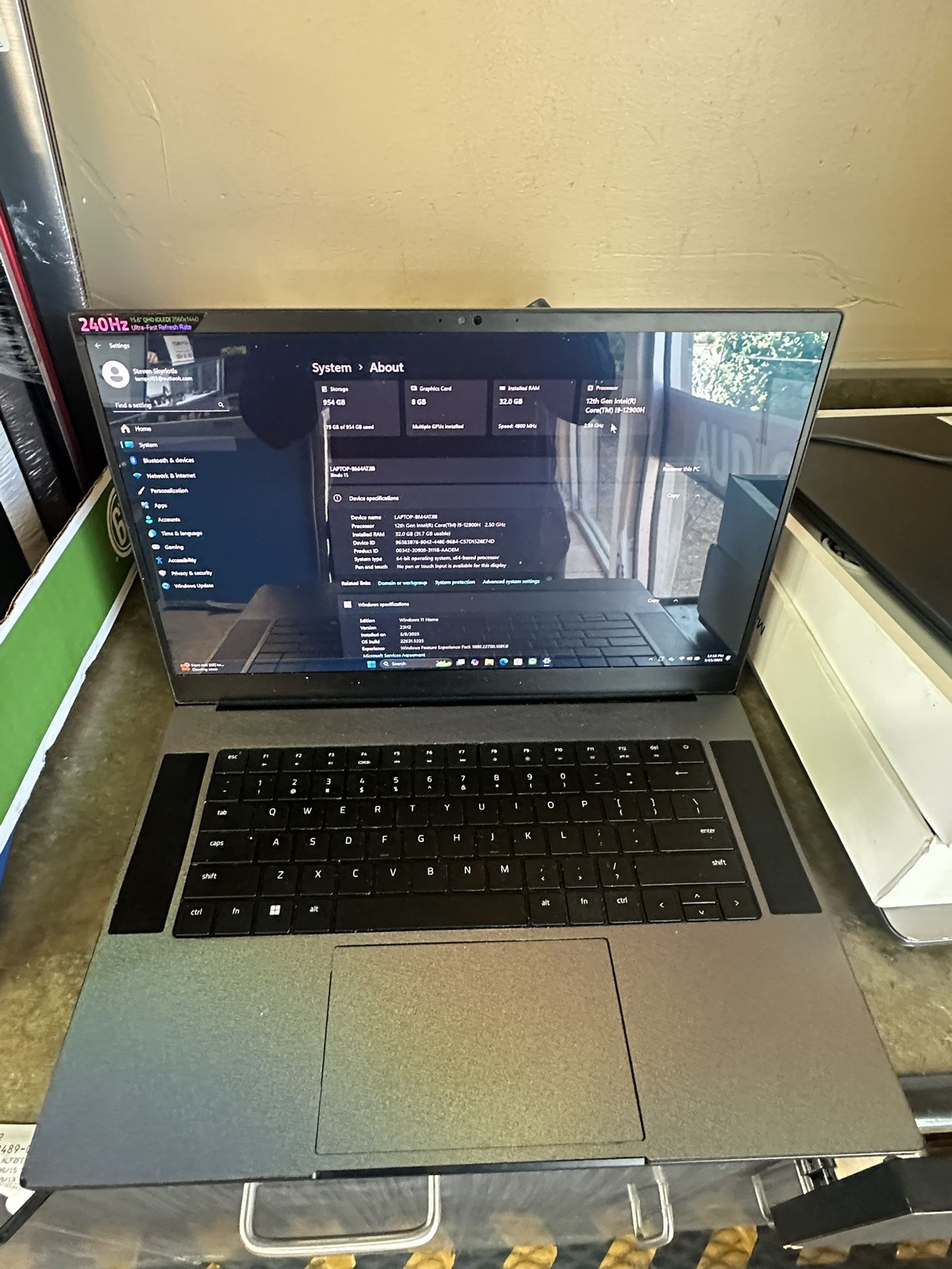 Razer Blade 15.6” i9-12900H 2.50ghz 32GB RAM 1TB SSD 