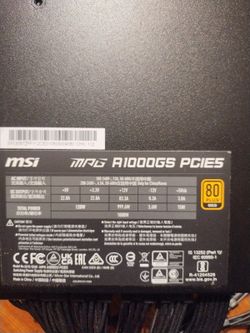 Msi 1000watt psu