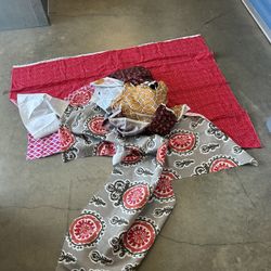 Measurements unknown mix lot arts and crafts fabrics $10 for all