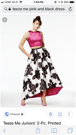 Pink black and white dress - like new size 9/10