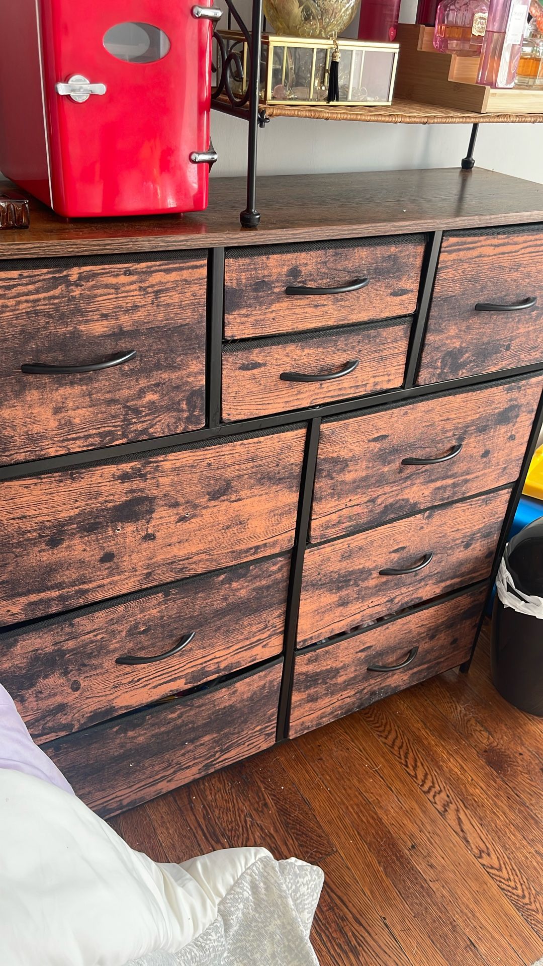 Rustic 10-Drawer Fabric Dresser/Organizer (WLIVE)