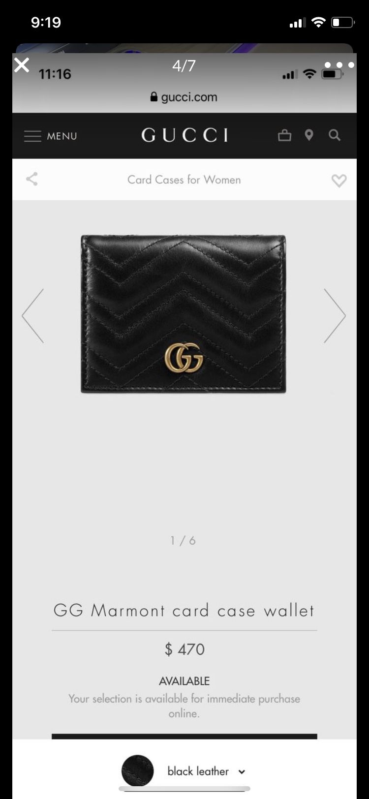 Gucci wallet card case
