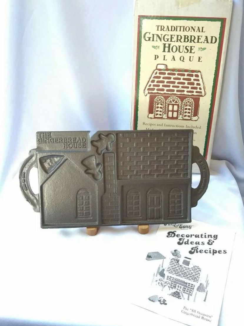 John Wright Cast Iron Gingerbread House Mold