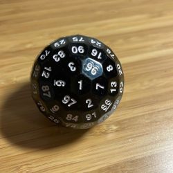 100 Sided Dice (D-100) Black
