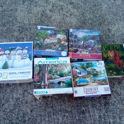 Lot Of 10 Jigsaw Puzzles