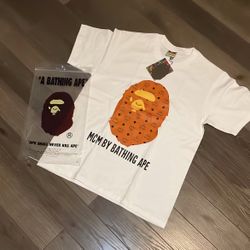 Mcm/bathing ape t Small in men’s and even comes with bag
