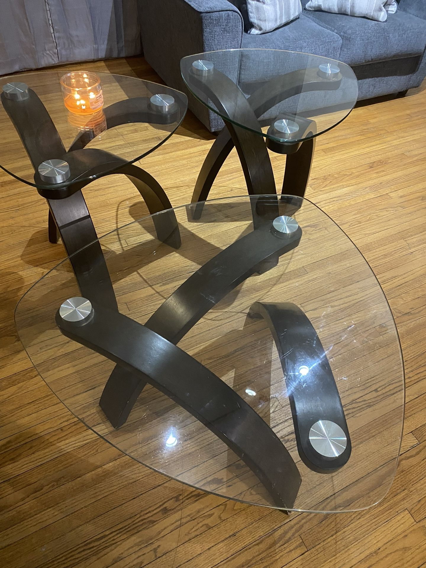 3pcs Glass Table Set
