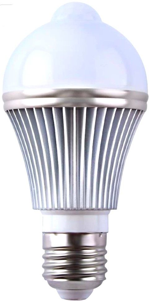 Motion Sensor Led Bulb 5W E27 PIR Infrared Motion Sensor Light Detection Lamp Auto Switch Night Light for Porch Patio Garage Stairs Lobby Carport Corr