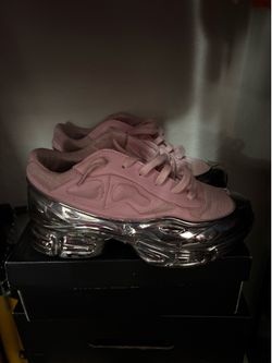 Raf Simons Ozweegof Pink/Chrome Sneakers