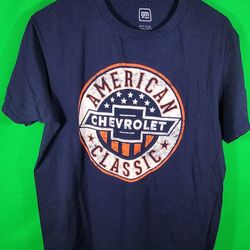 Chevrolet Shirt Mens Large Blue Chevy GM American Classic