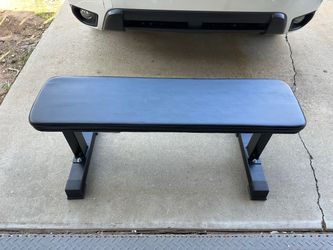 Flat Weight Bench Black  Frame
