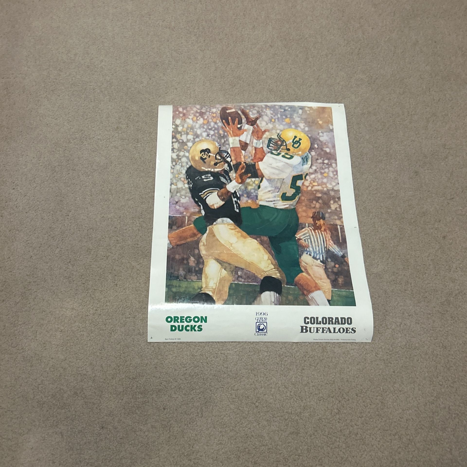 Vintage Oregon duck/cotton bowl poster