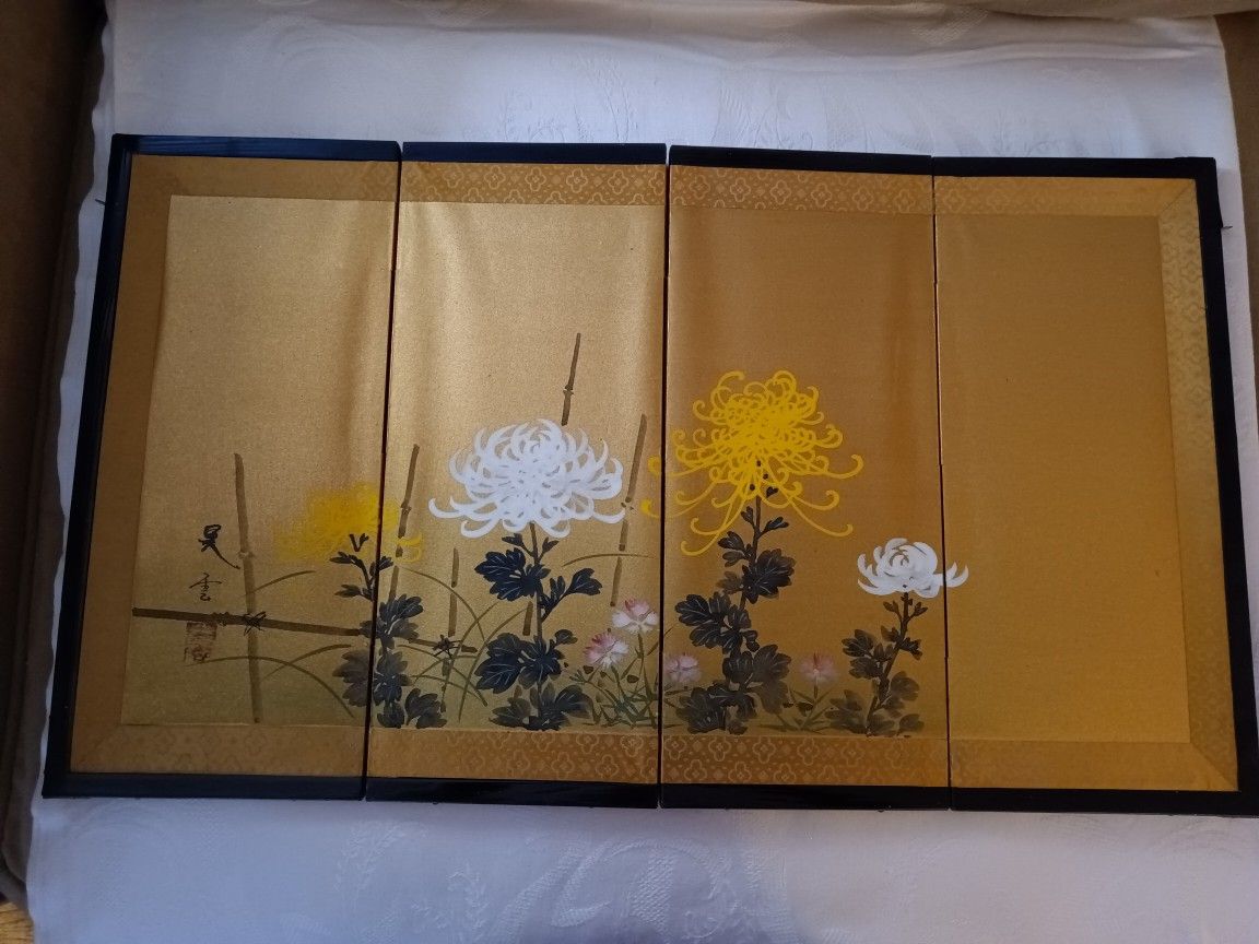Table Top Silk Screen Hand Painted