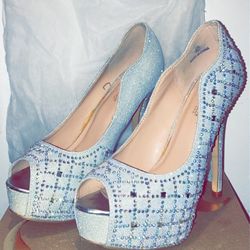 Silver Diamond Heels
