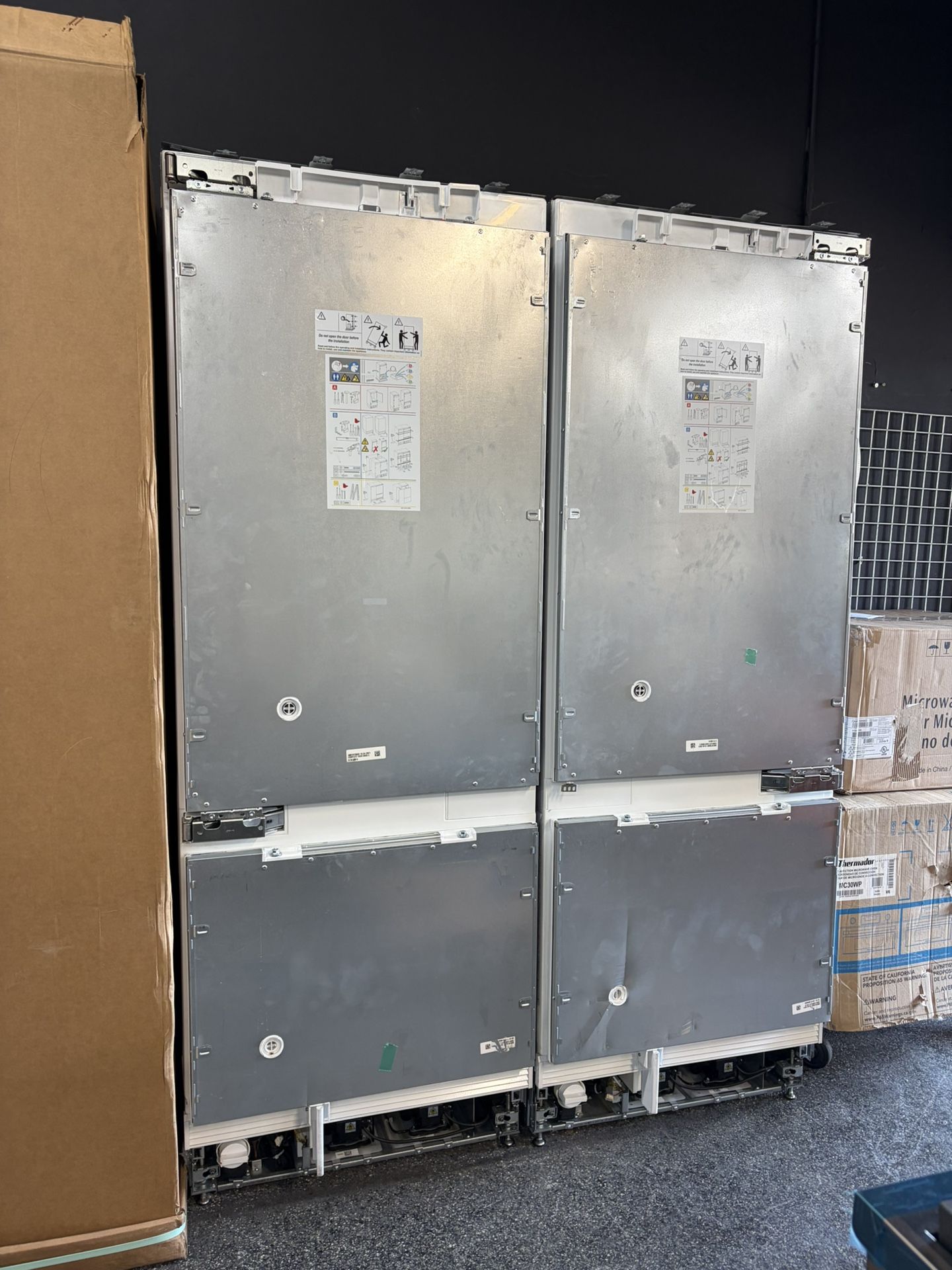Thermador Panel Ready Built In 60” Refrigerator Bottom Freezer Set