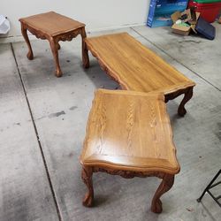 Coffee and End Tables, Oak